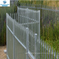 2.4m high boundary wall galvanised W section Security steel Palisade Fencing